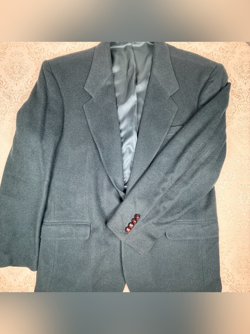 Deansgate Tailors Row Vintage Green Camel Hair Blazer, 44L, S&K